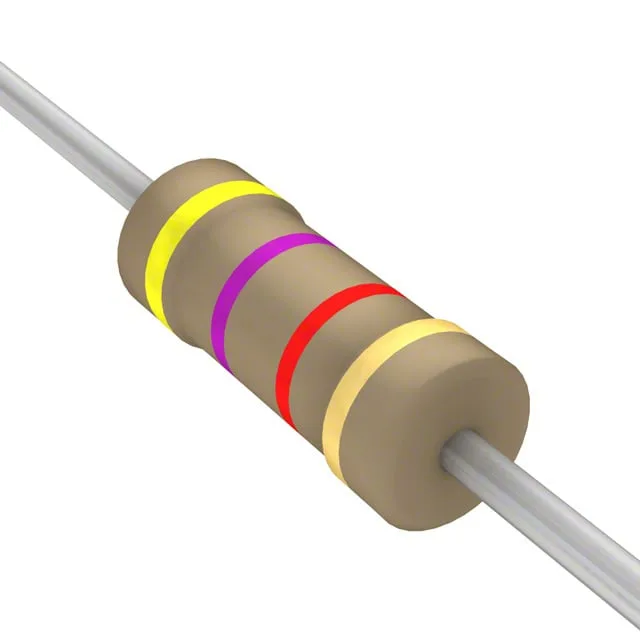 Resistor 4.7 kΩ 1/4 W, through-hole (pack of 10)
